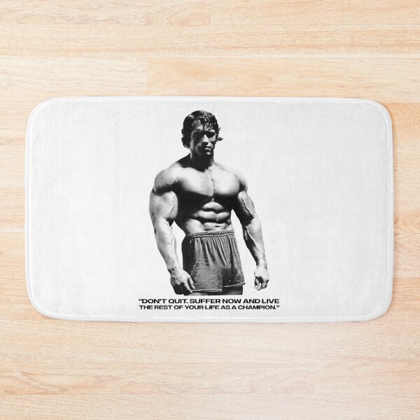 Item preview, Stoic Quote "Don't quit. Suffer now and live the rest of your life as a champion." Muhammad Ali. Arnold Schwarzenegger Fan art designed and sold by HuzaifaNaveedh.