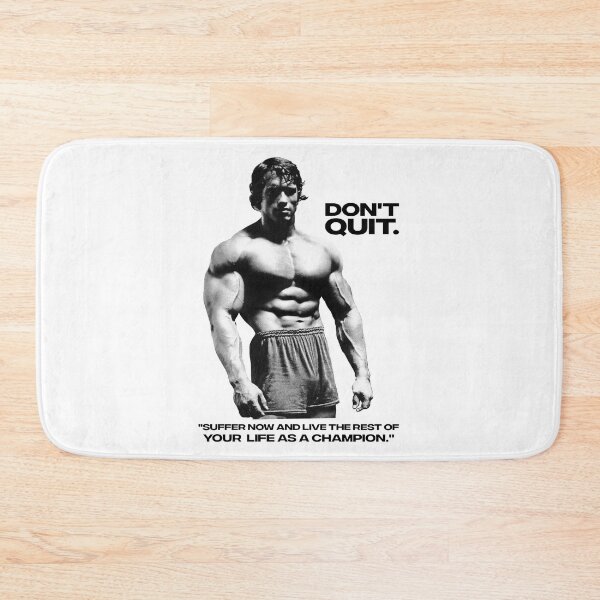 Item preview, Stoic Quote "Don't quit. Suffer now and live the rest of your life as a champion." Muhammad Ali. Arnold Schwarzenegger Fan art designed and sold by HuzaifaNaveedh.
