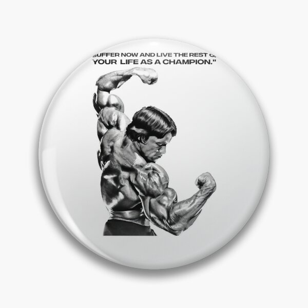 Item preview, Stoic Quote "Don't quit. Suffer now and live the rest of your life as a champion." Muhammad Ali. Arnold Schwarzenegger Fan art designed and sold by HuzaifaNaveedh.