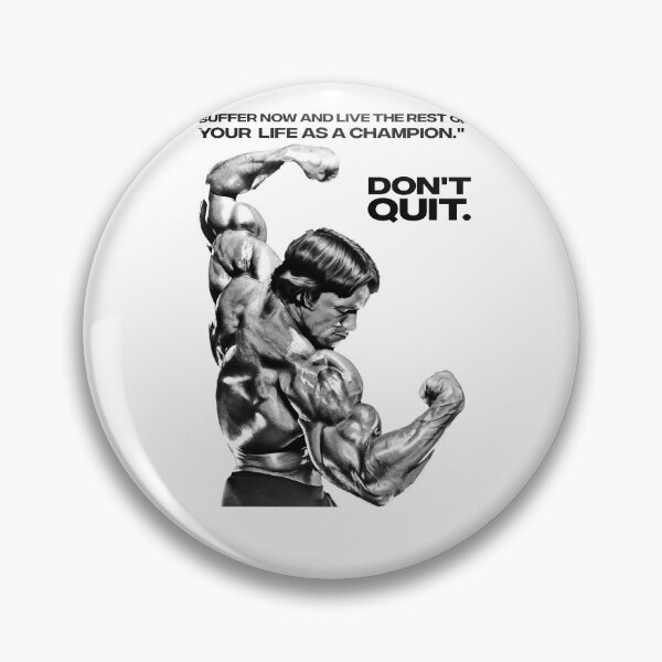 Item preview, Stoic Quote "Don't quit. Suffer now and live the rest of your life as a champion." Muhammad Ali. Arnold Schwarzenegger Fan art designed and sold by HuzaifaNaveedh.