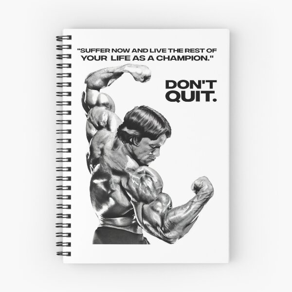 Item preview, Stoic Quote "Don't quit. Suffer now and live the rest of your life as a champion." Muhammad Ali. Arnold Schwarzenegger Fan art designed and sold by HuzaifaNaveedh.