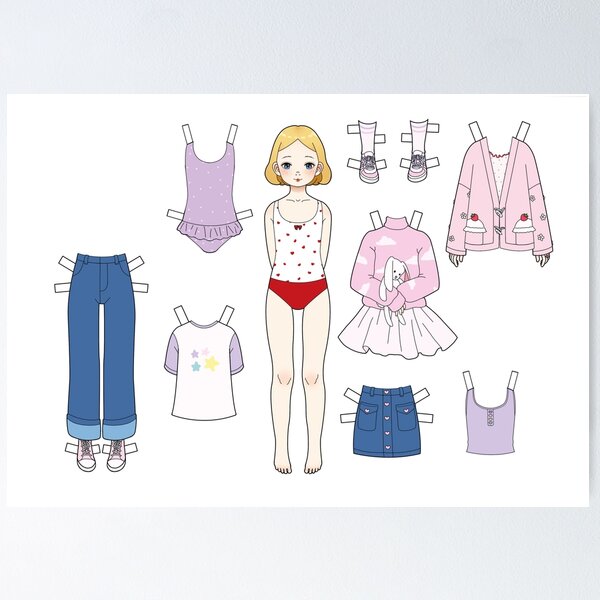 Item preview, cute paper doll designed and sold by Blissfulpeaches.