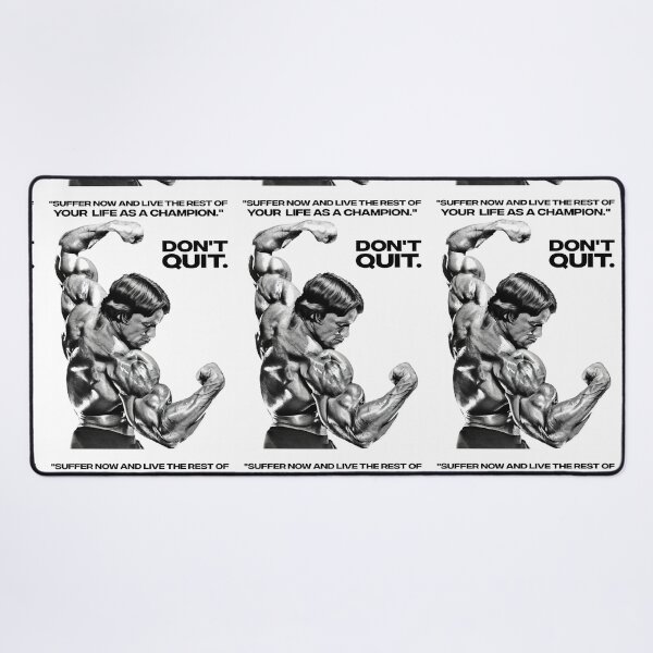 Item preview, Stoic Quote "Don't quit. Suffer now and live the rest of your life as a champion." Muhammad Ali. Arnold Schwarzenegger Fan art designed and sold by HuzaifaNaveedh.