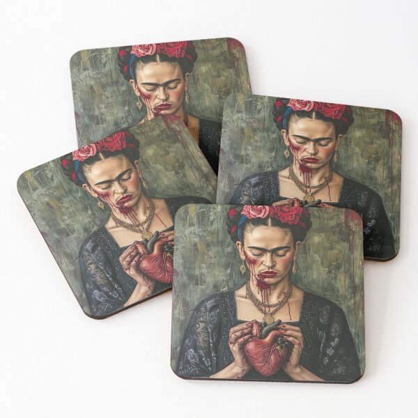 Item preview, Frida Kahlo with a bleeding heart designed and sold by Terrorkitten.
