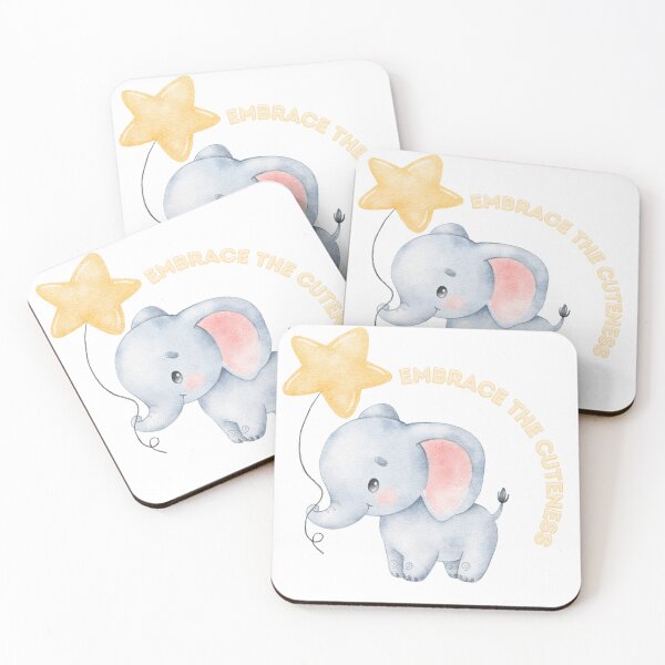Item preview, cute elephant with heart balloon  designed and sold by catherinejofi.