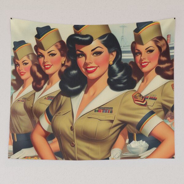 Item preview, Vintage Uniform Girl designed and sold by PulpVintage.