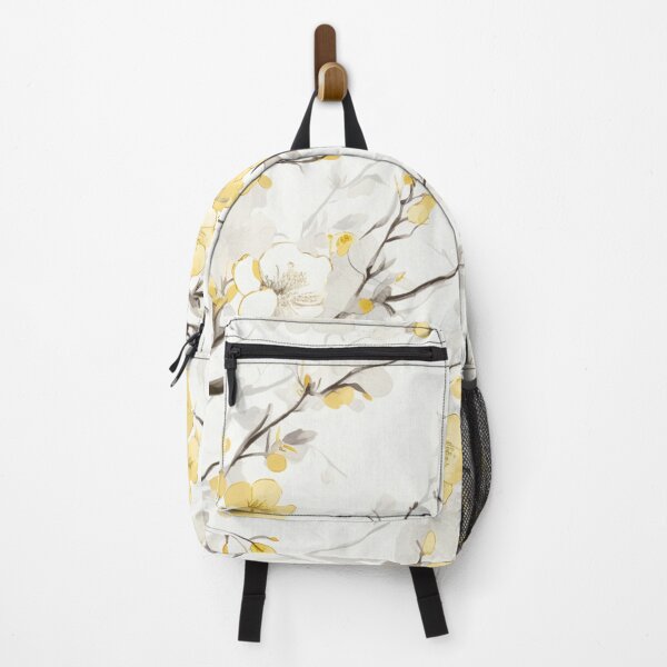 Item preview, Watercolor Yellow Grey Oriental Cherry Blossoms on Beige and Chinese Wedding Double Happiness | Japanese Sakura designed and sold by GrinGalore.
