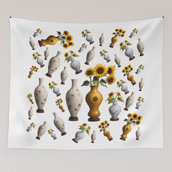 Item preview, Pattern of vases and sunflowers summer and spring collection style designed and sold by Carlos Gudino.