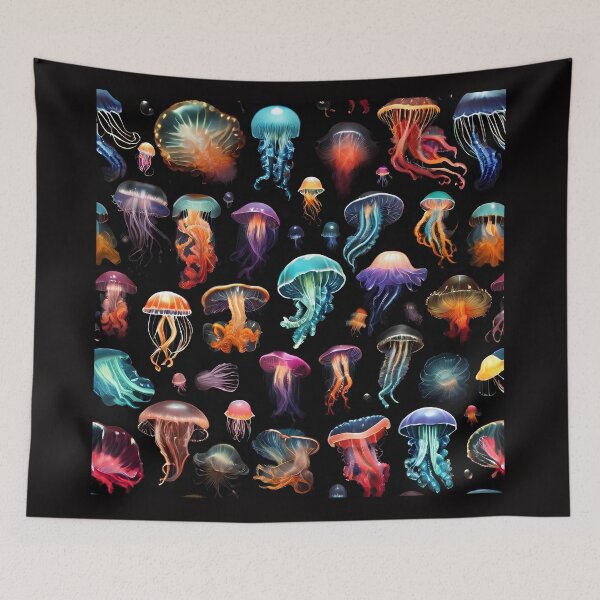 Aperçu de l'œuvre fluorescent jellyfish créée et vendue par bonjourmadame4.