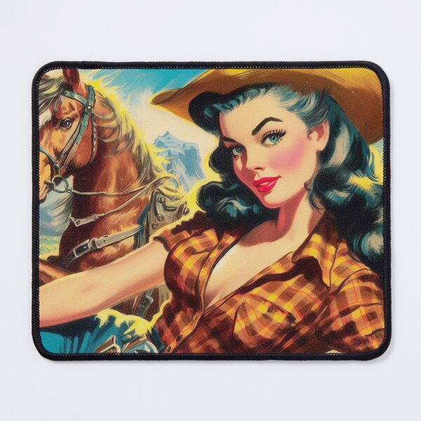 Item preview, Retro Cute Cowgirl designed and sold by PulpVintage.
