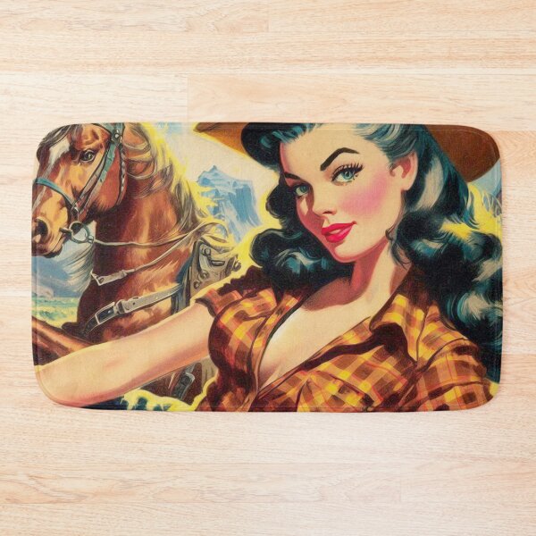 Item preview, Retro Cute Cowgirl designed and sold by PulpVintage.