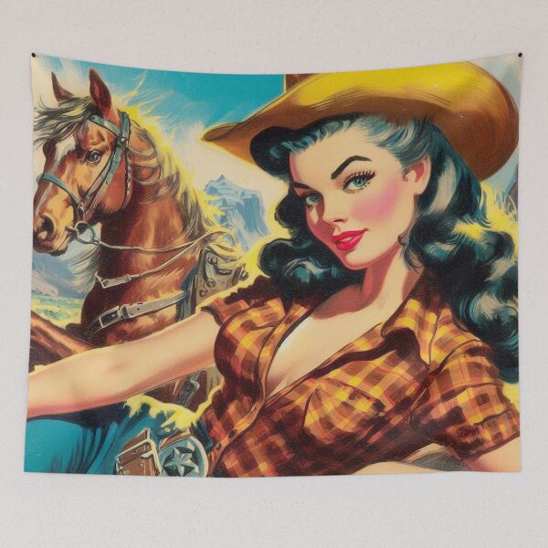 Item preview, Retro Cute Cowgirl designed and sold by PulpVintage.