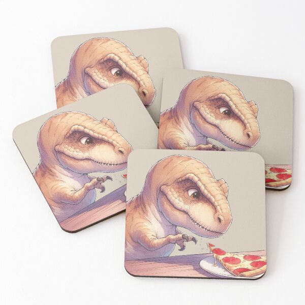 Item preview, Dinosaur Eating Pizza designed and sold by Vkinsify.