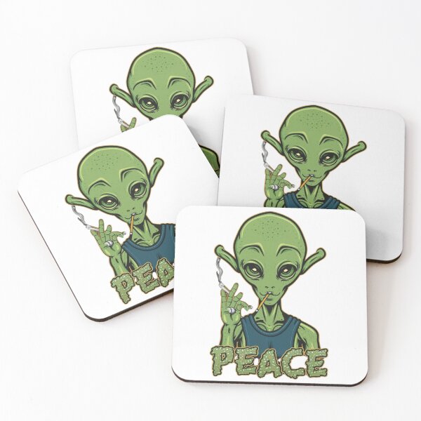 Item preview, Cute Chilled Alien with Peace  designed and sold by Merigold.