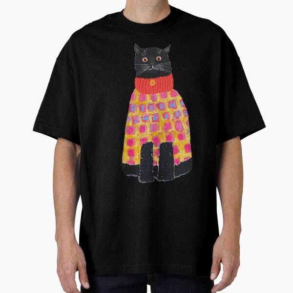 Welsh Learner or Dysgwr Cymraeg sweater cat Oversized T-Shirt