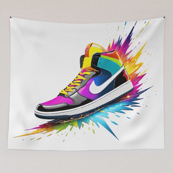 Aperçu de l'œuvre Baskets concept splash couleur créée et vendue par Metaverse8.