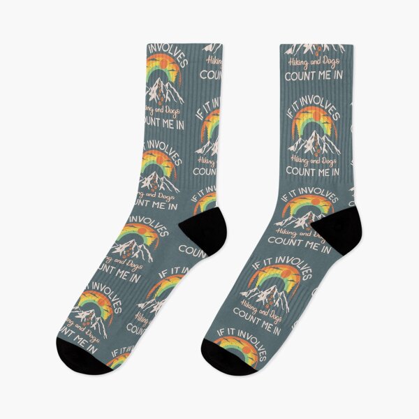 Item preview, Rainbow over the Mountains Hiking with Dog Design designed and sold by MargaretWiktor.
