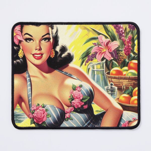Item preview, Retro Swimsuit Girl designed and sold by PulpVintage.