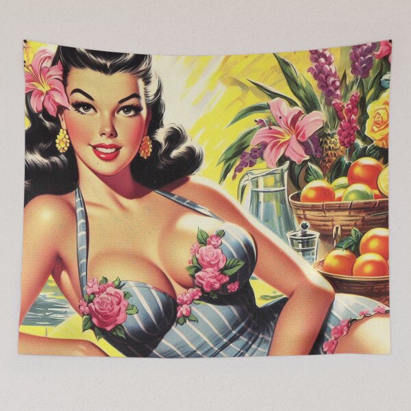 Item preview, Retro Swimsuit Girl designed and sold by PulpVintage.