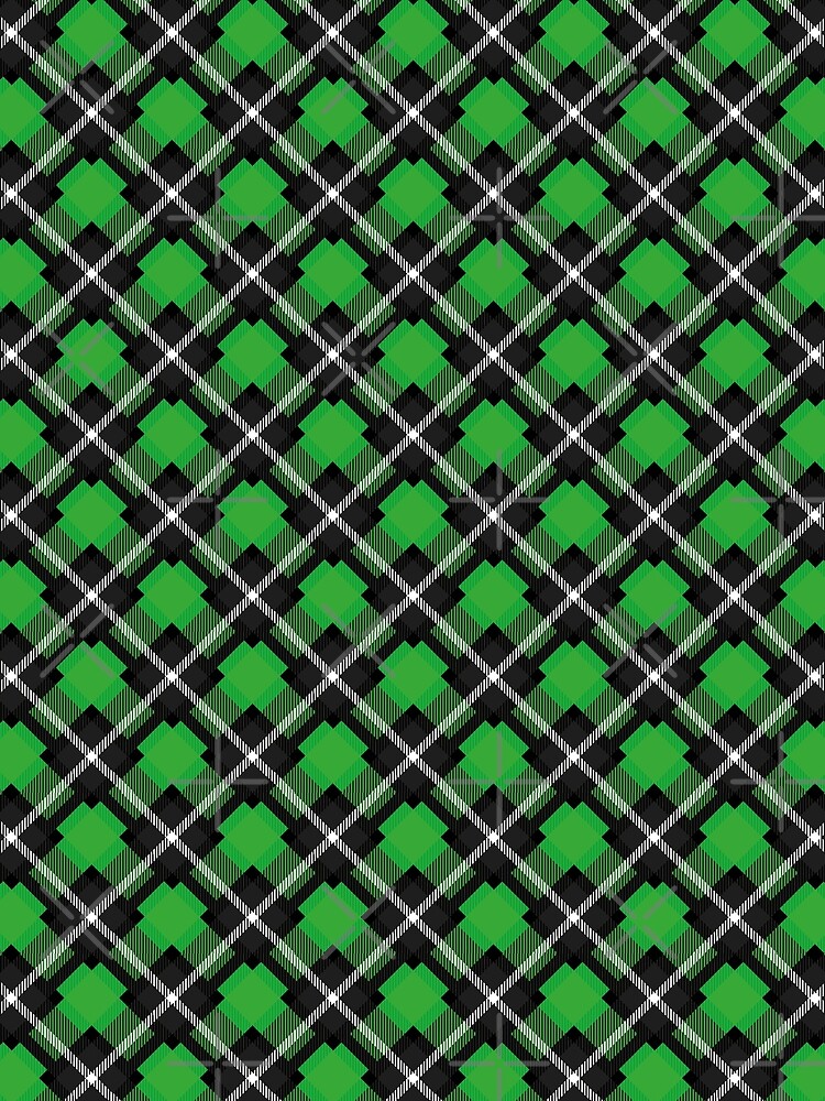 Aperçu 3 sur 3. Foulard avec l'œuvre Motif à carreaux verts créée et vendue par Oliveirallan.