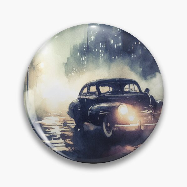 Item preview, Noir Vintage Car in Fog [Watercolor] designed and sold by RESToRAPTOR.