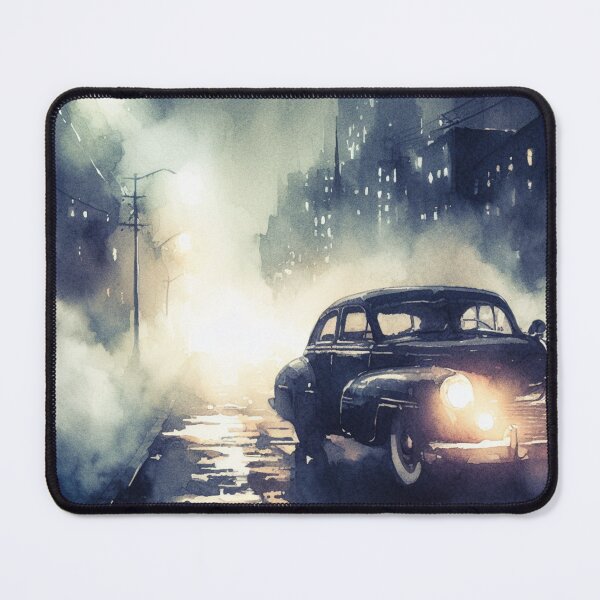 Item preview, Noir Vintage Car in Fog [Watercolor] designed and sold by RESToRAPTOR.