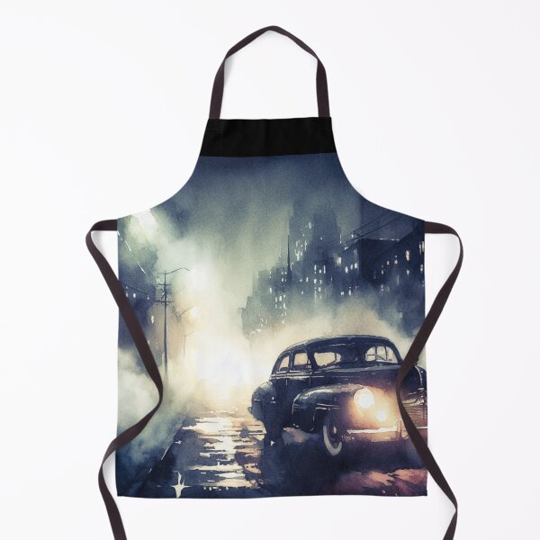 Item preview, Noir Vintage Car in Fog [Watercolor] designed and sold by RESToRAPTOR.