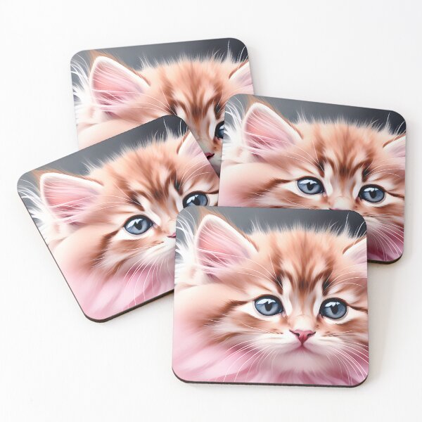 Item preview, A fluffy pink tabby kitten designed and sold by MissQuiss.