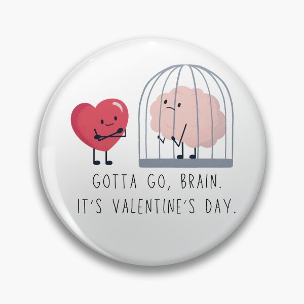 Item preview, Gotta go, Brain. It's Valentine's Day. Heart and brain Love designed and sold by StudioProArt.