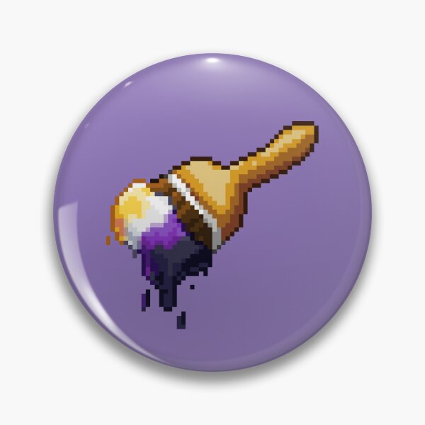 Item preview, Neopet Nonbinary Paint Brush Pixel Art designed and sold by AyrosArts.