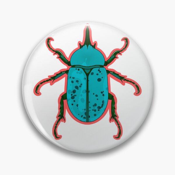 Item preview, Eastern Hercules Beetle (Dynastes tityus) ((Blue Version)) designed and sold by SamDaytonArt.