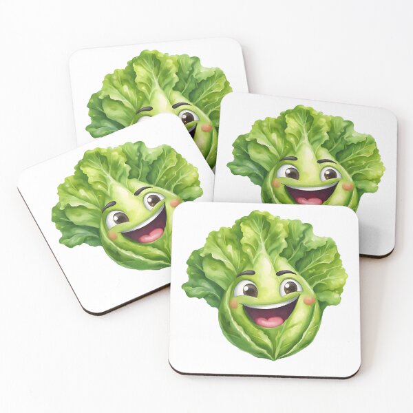 Item preview, Whimsical Playful Lettuce Sticker - Veggie Vibes designed and sold by CuteAndAesthetic.