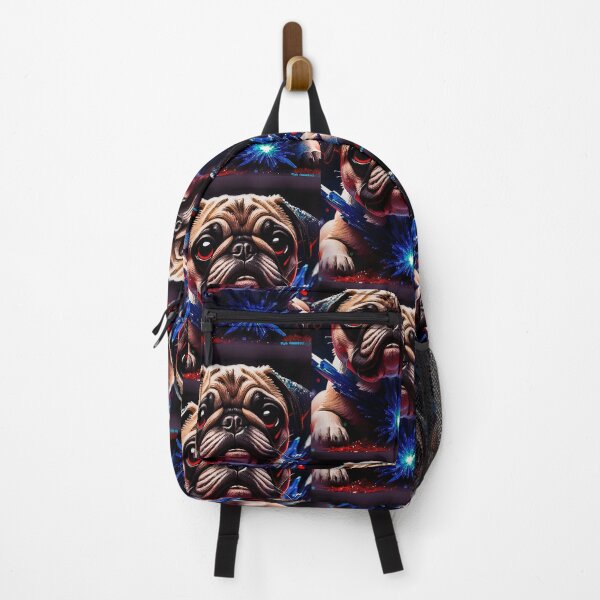 Item preview, Pug HAPPY HOLIDAYS 161 4th of July designed and sold by RedBluffTraders.