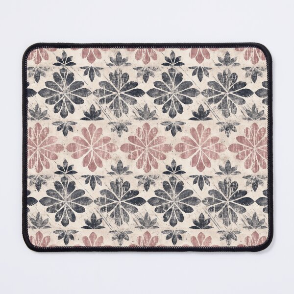 Item preview, Floral Block Print Rows designed and sold by nicbeeseart.