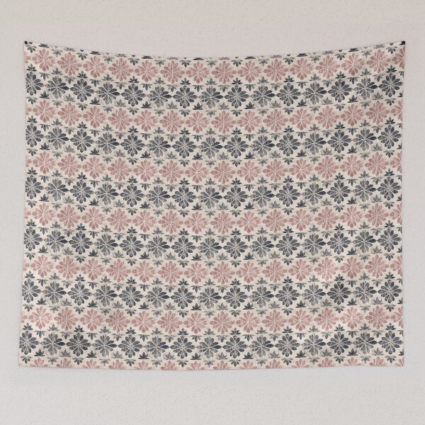 Item preview, Floral Block Print Rows designed and sold by nicbeeseart.