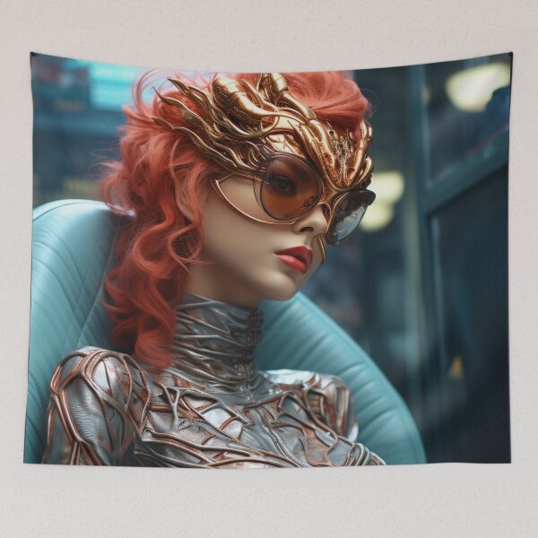 Item preview, Redhead woman portrait designed and sold by oilidesing.