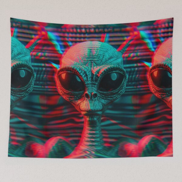 Item preview, Otherworldly Vision - 3D Alien Portrait Art Print designed and sold by Nicholas Panek.