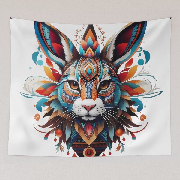Item preview, Tribal rabbit spirit logo designed and sold by Laufer15.