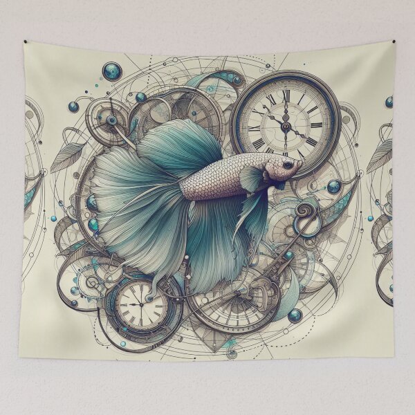 Item preview, Betta Fish Baroque Style betta Pet Mom designed and sold by CoffeeIsATrip.