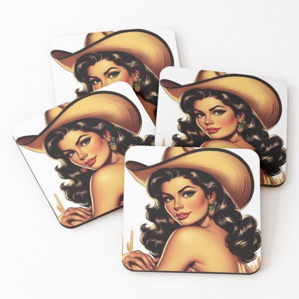 Item preview, Retro Beauty Country Girl designed and sold by PulpVintage.