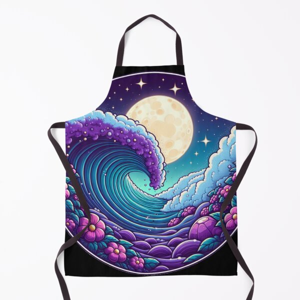 Item preview, full moon and a wave of flowers designed and sold by PlantedDesign.