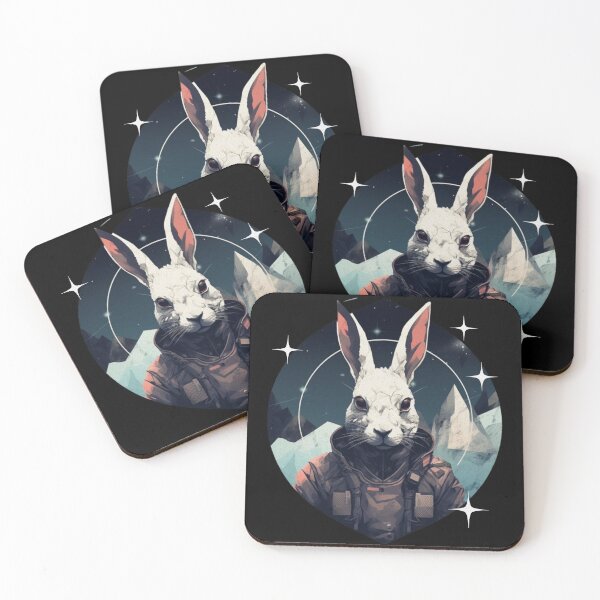 Item preview, BUNNY ASTRONAUT - DREAM BIG - RETRO RABBIT IN SPACE designed and sold by justyna-s28.