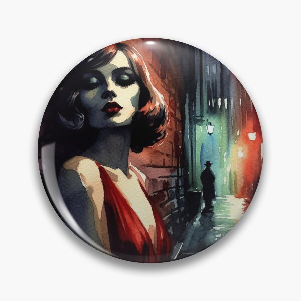 Item preview, Noir Vintage Femme Fatale [Watercolor] designed and sold by RESToRAPTOR.