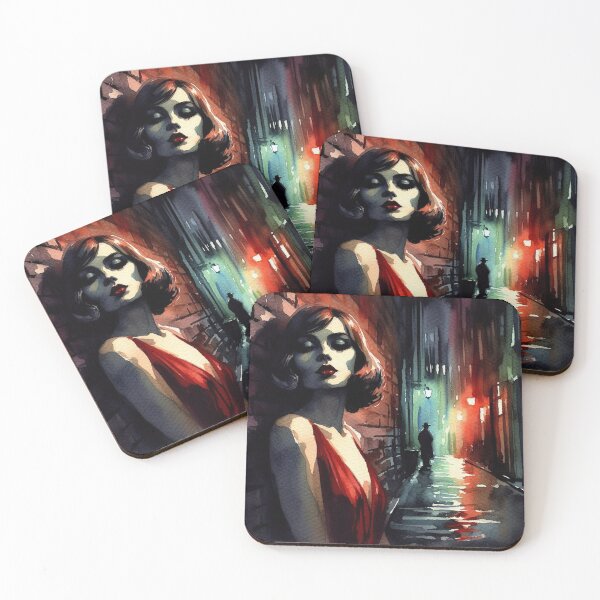 Item preview, Noir Vintage Femme Fatale [Watercolor] designed and sold by RESToRAPTOR.