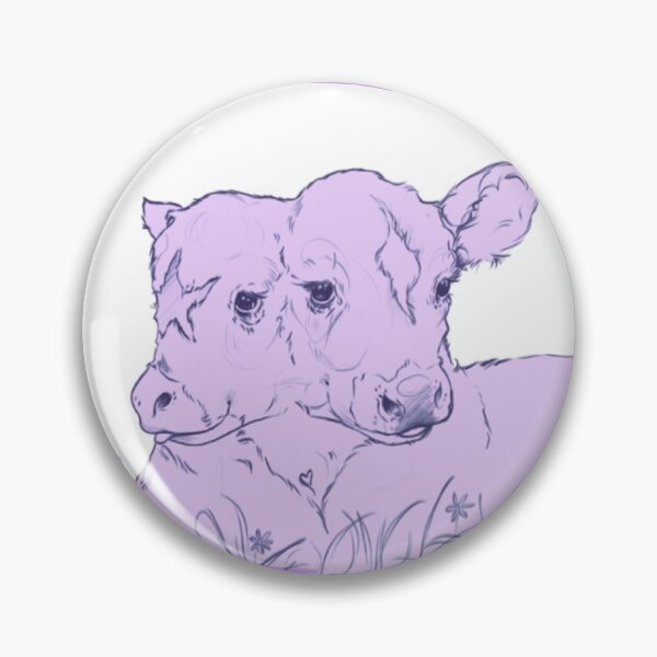 Item preview, Two Headed Calf - Twice as bright as usual - Lavander - purple designed and sold by Mossymagpies.