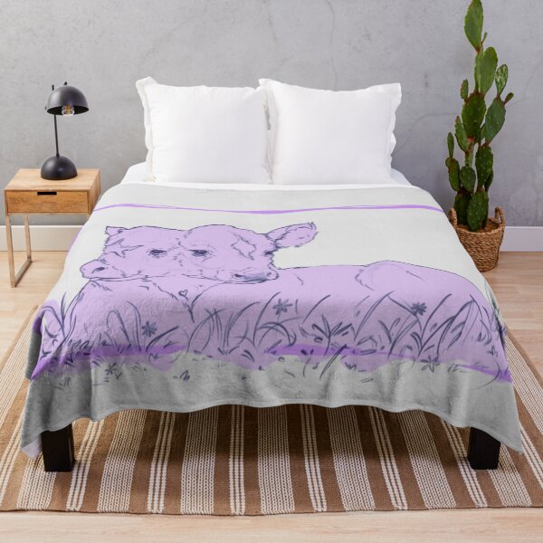 Item preview, Two Headed Calf - Twice as bright as usual - Lavander - purple designed and sold by Mossymagpies.