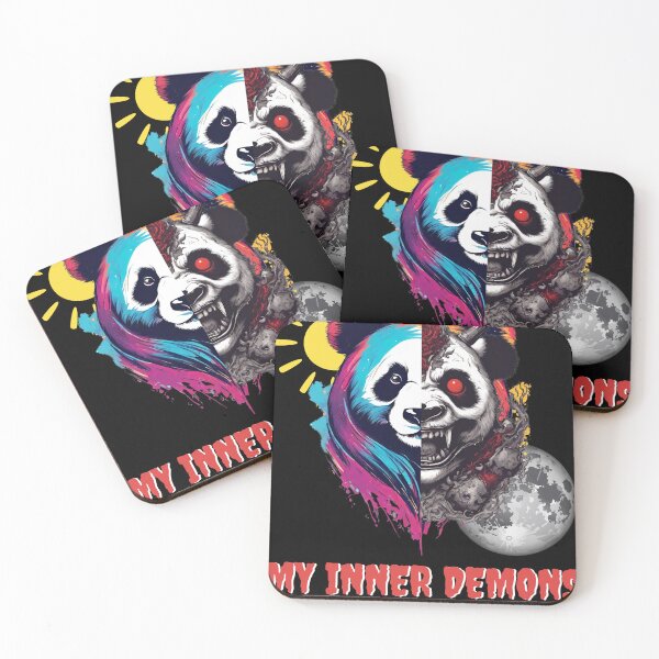 Item preview, My inner demons, Colorful panda, double designed and sold by GroonSpace.