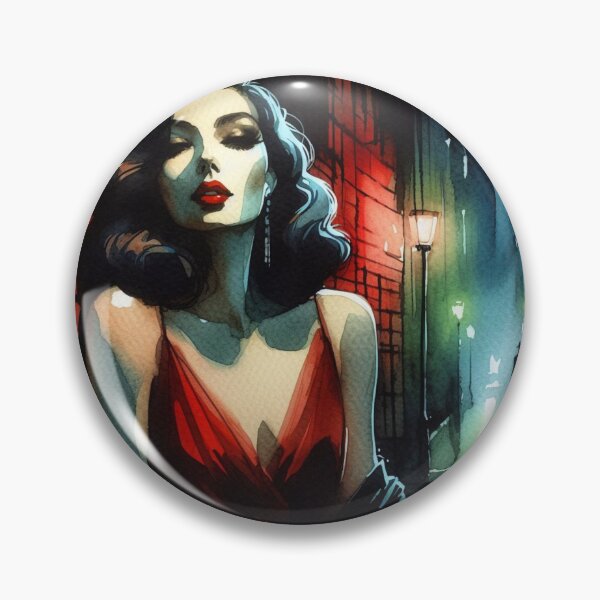 Item preview, Noir Vintage Femme Fatale [Watercolor] designed and sold by RESToRAPTOR.