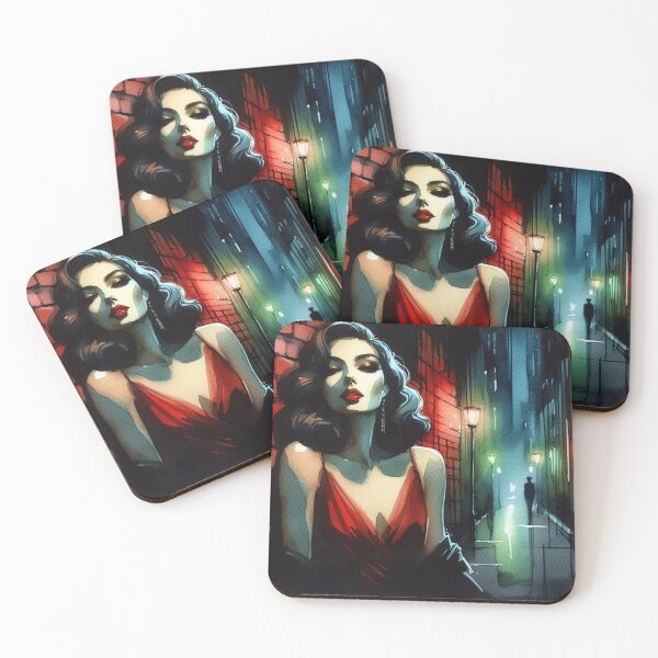 Item preview, Noir Vintage Femme Fatale [Watercolor] designed and sold by RESToRAPTOR.