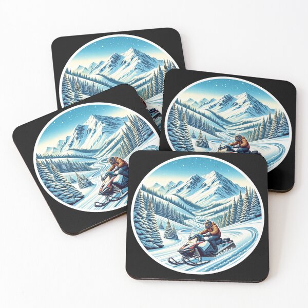 Item preview, Snowmobiling Mountains | Snowmobile | Winter | Nature designed and sold by ShopCoolStop.
